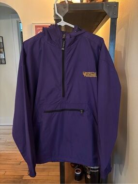 University of Wisconsin Stevens Point Purple 1/4 zip Windbreaker